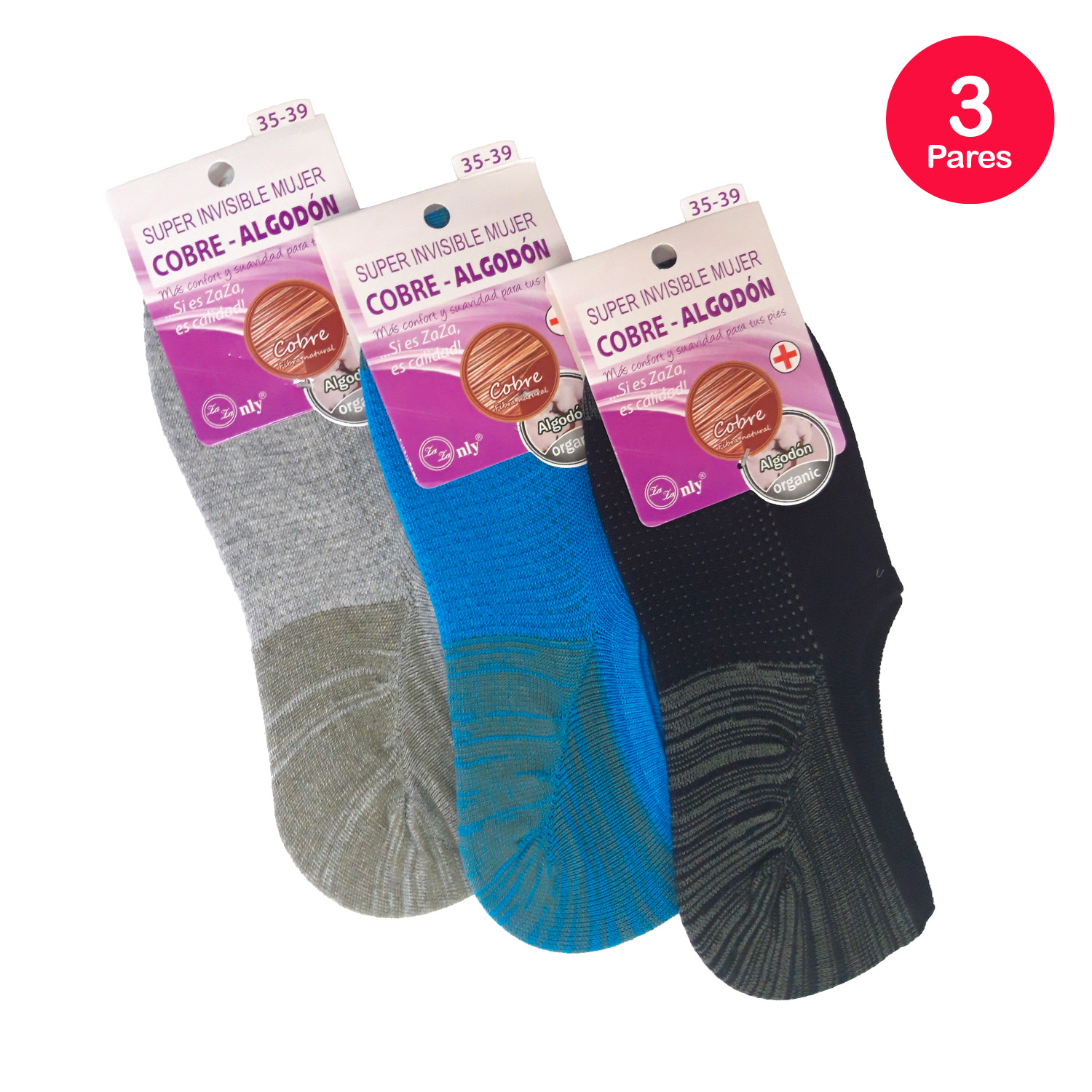 PACK X3 CALCETINES MUJER MIKE'S INVISIBLE - 4
