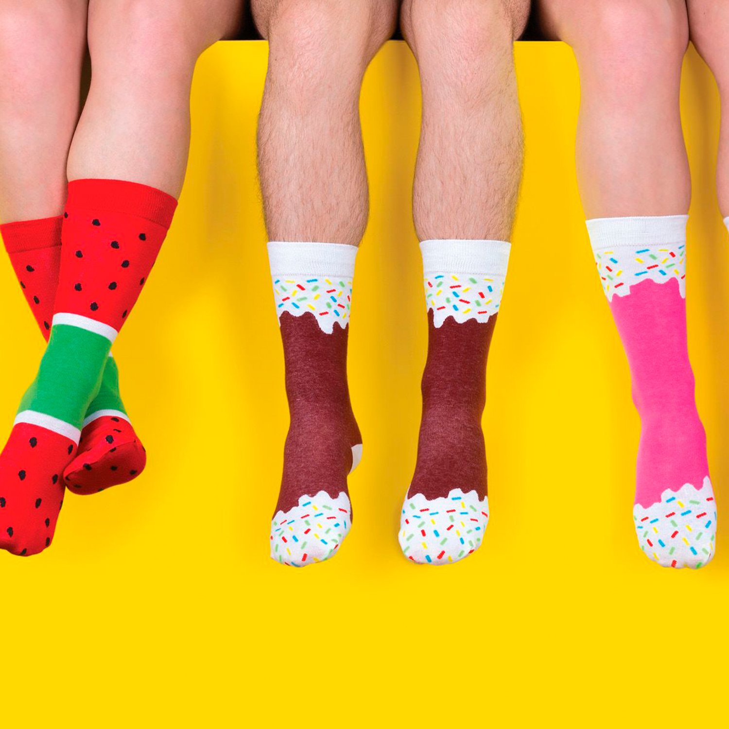 PACK X2 CALCETINES UNISEX MIKE'S DIVERTIDO PALETA HELADO AMARILLO - 3