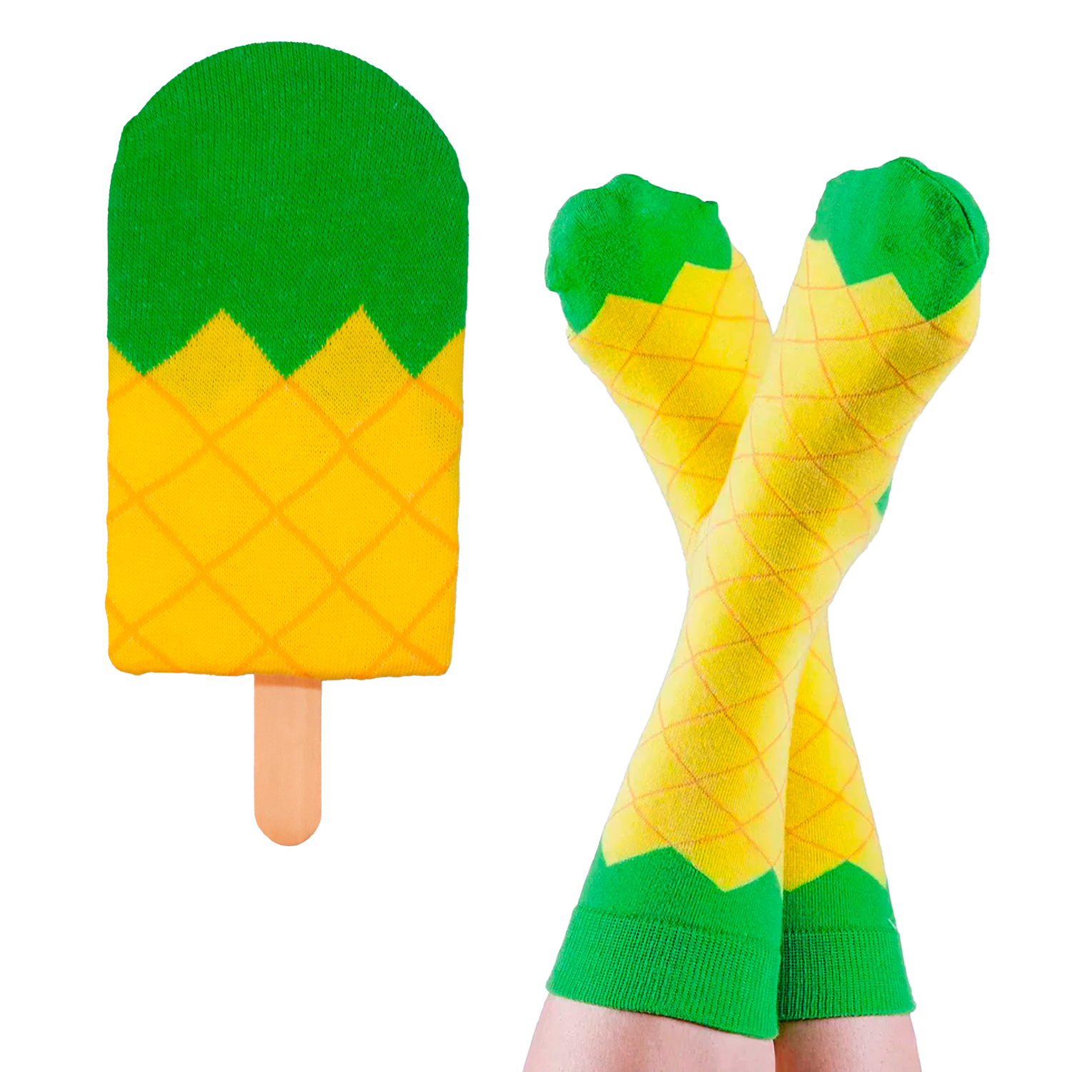 PACK X2 CALCETINES UNISEX MIKE'S DIVERTIDO PALETA HELADO AMARILLO - 5