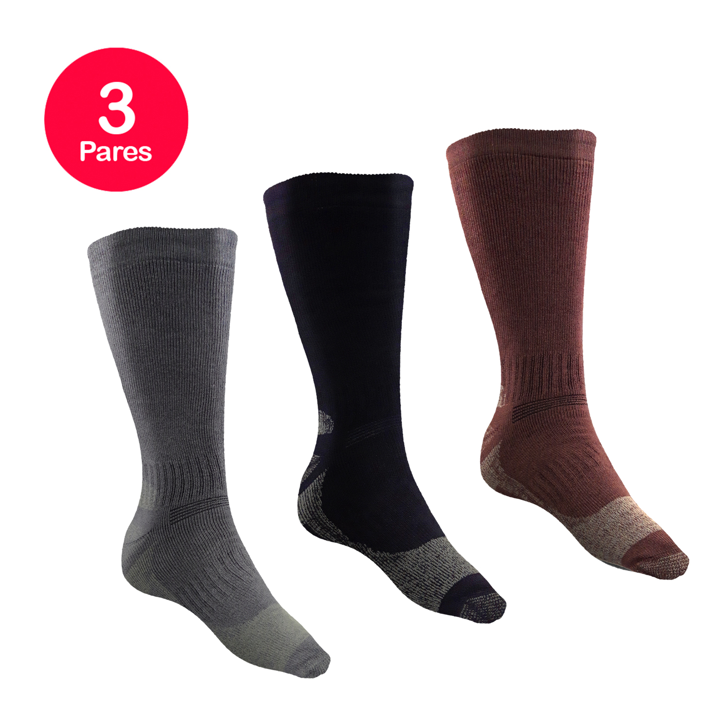 CALCETÍN HOMBRE DIABÉTICO COBRE BAMBOO PACK 3 - 2