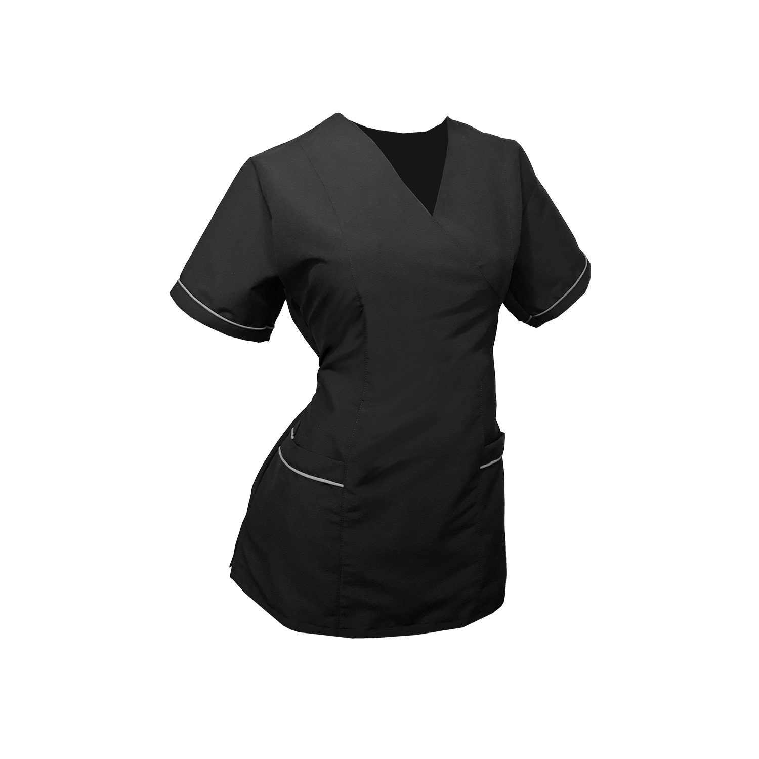 POLERA MUJER NEGRO ANTIFLUIDO UNIFORME CLÍNICO MIKE'S - 1