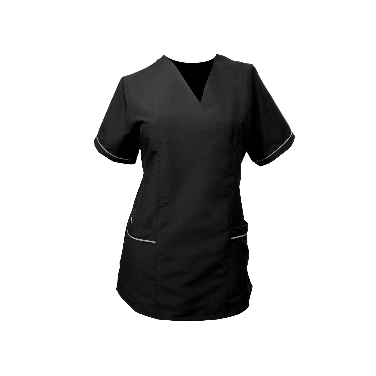 POLERA MUJER NEGRO ANTIFLUIDO UNIFORME CLÍNICO MIKE'S - 3