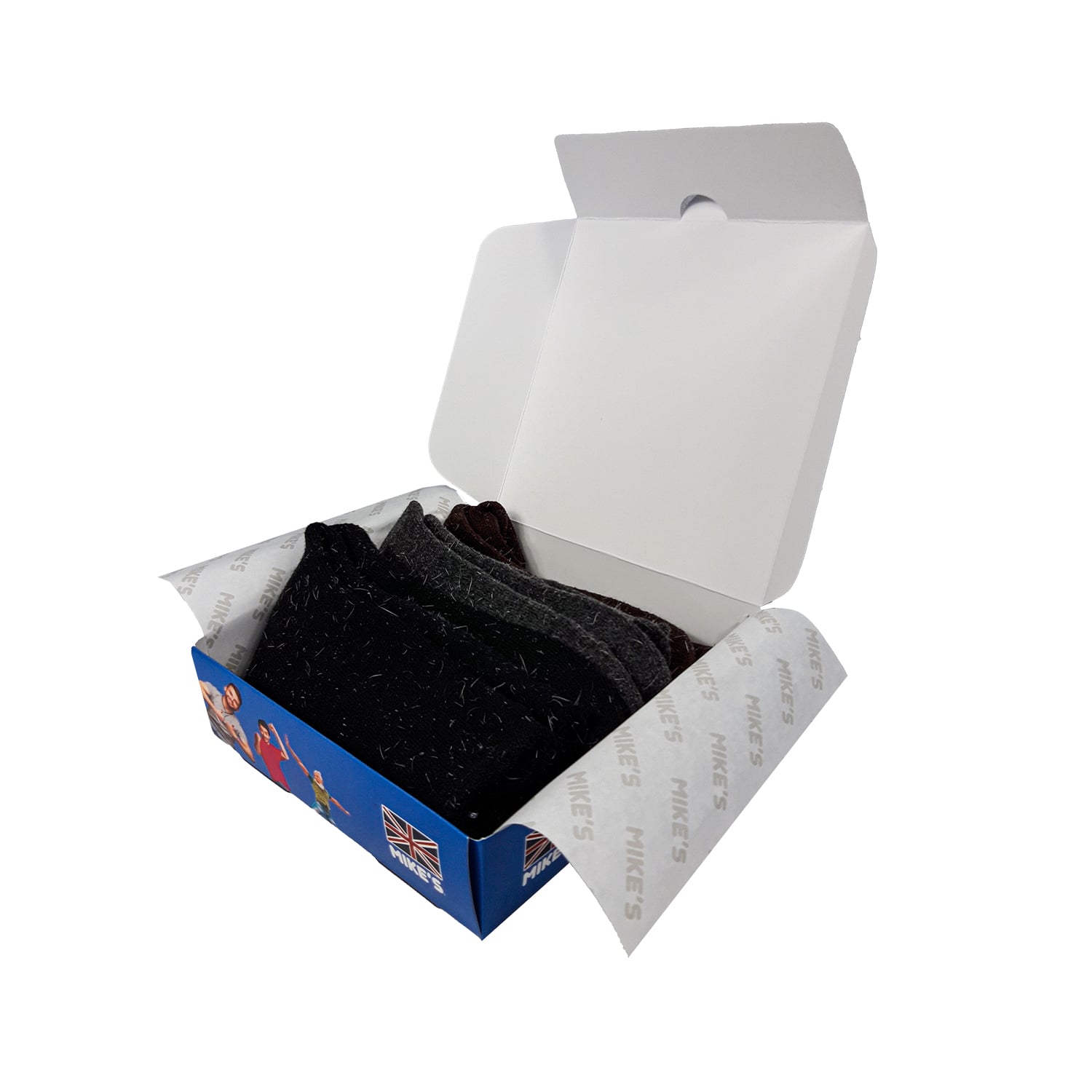 PACK X3 CALCETINES LANA HOMBRE MIKE'S SURTIDO TOALLA SIN PUÑO - 2