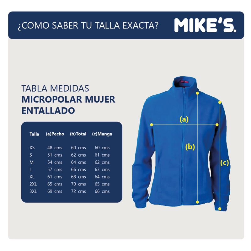 MICROPOLAR MUJER ENTALLADO NEGRO MIKE`S - 3