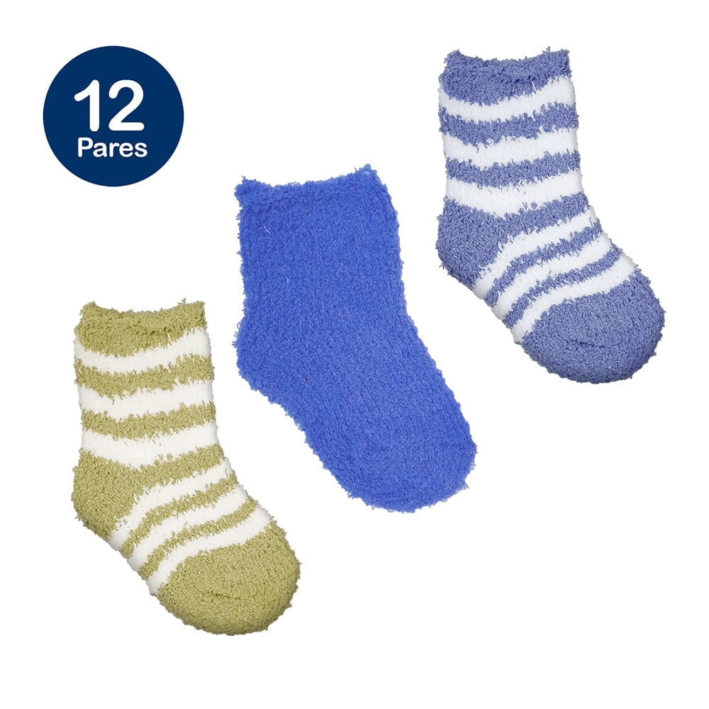 CALCETÍN BEBÉ NIÑO LINEAS COLORES MIKE`S PACK 12 - 1