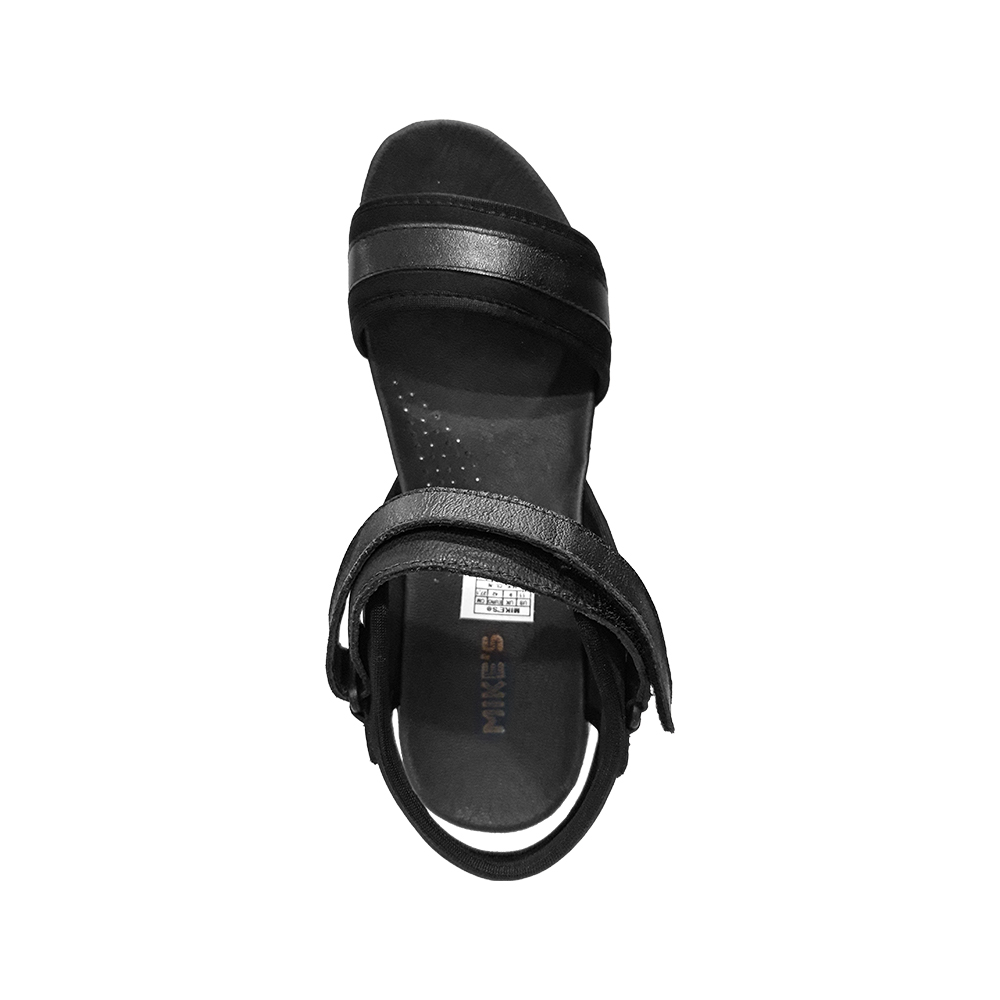 SANDALIAS MUJER MIKE'S EN COLOR NEGRO CUERO NEOPRENE - 5