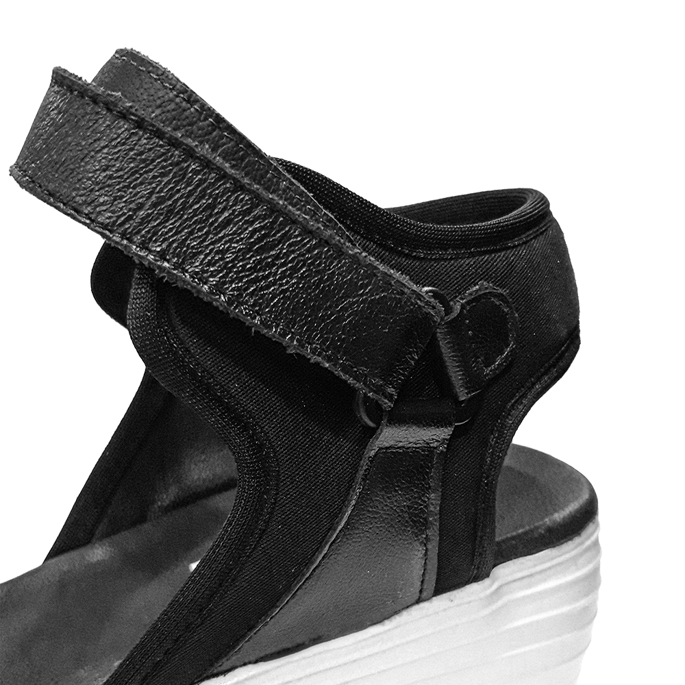 SANDALIAS MUJER MIKE'S EN COLOR NEGRO CUERO NEOPRENE - 8