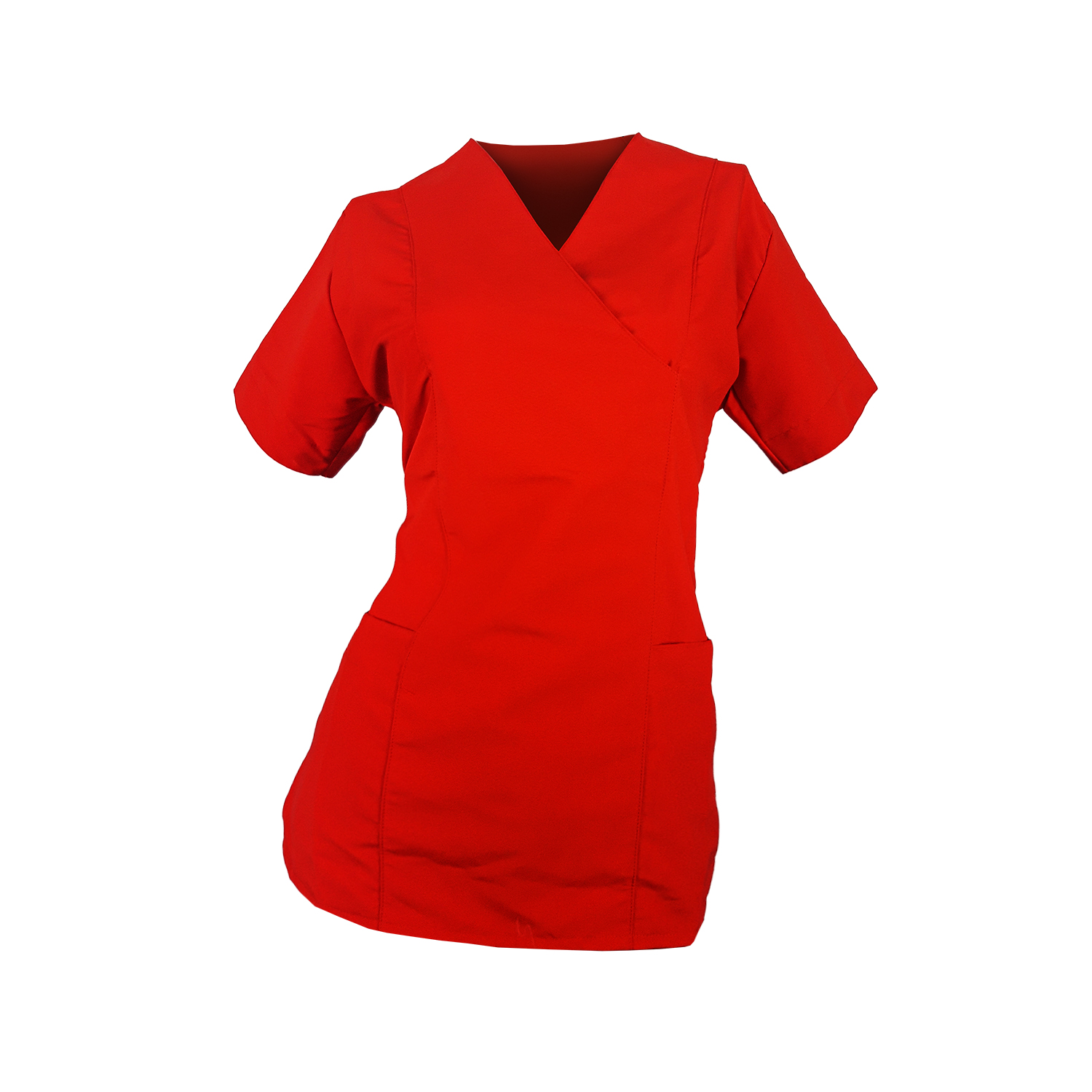 POLERA MUJER MIKE'S ROJO ANTIFLUIDO UNIFORMES CLÍNICOS M2 - 2