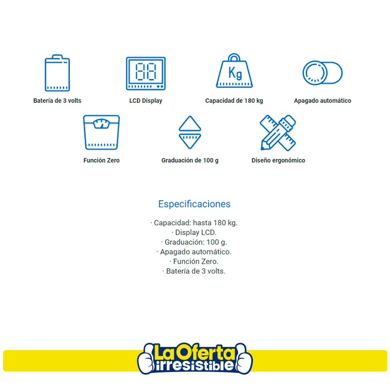 BALANZA DIGITAL NAPPO RESISTENTE HASTA 180KG - 3