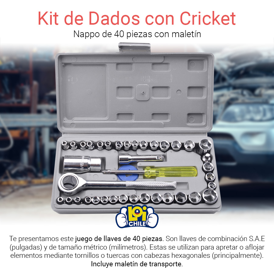 KIT DE DADOS CON CRICKET NAPPO 40 PIEZAS - 2