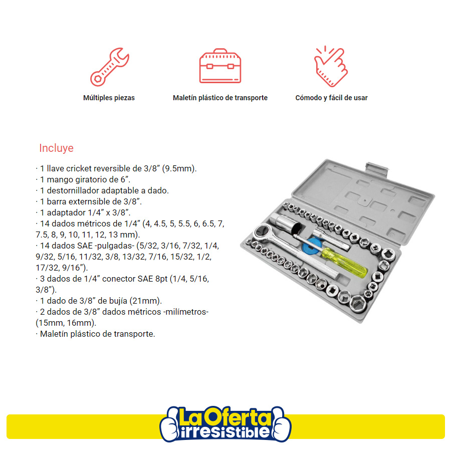KIT DE DADOS CON CRICKET NAPPO 40 PIEZAS - 3