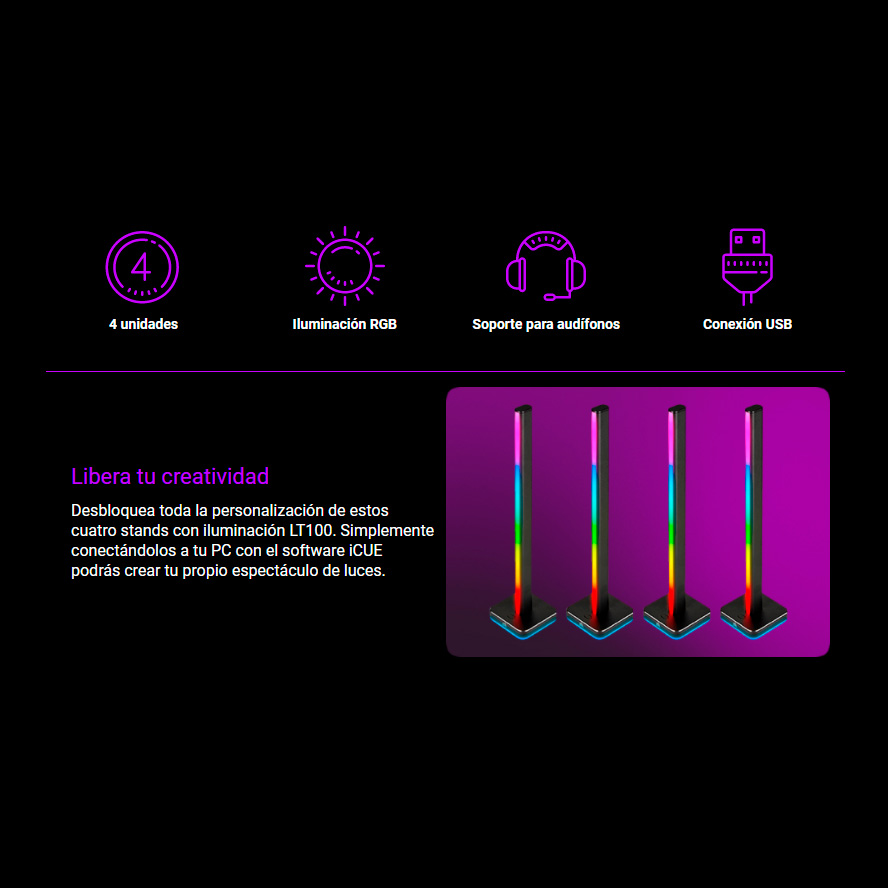 KIT DE ILUMINACIÓN CORSAIR ICUE BASE + 3 EXPANSIONES - 3