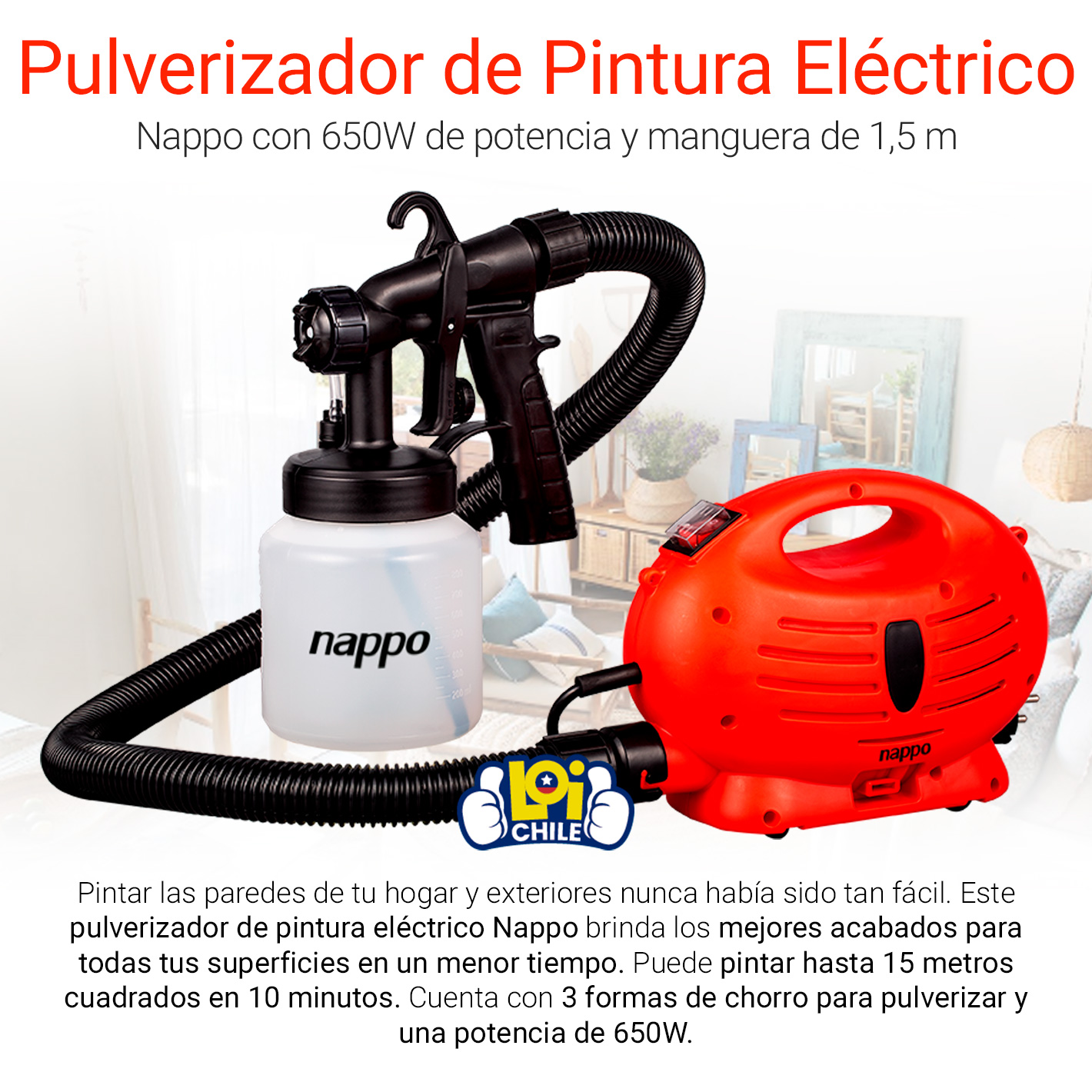 PISTOLA DE PINTURA NAPPO PULVERIZADORA - 2