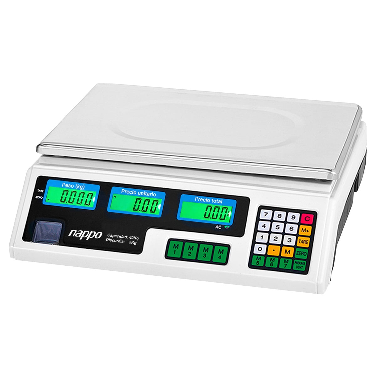 BALANZA ELECTRÓNICA COMERCIAL DE PRECISIÓN CON BANDEJA 40KG - 1