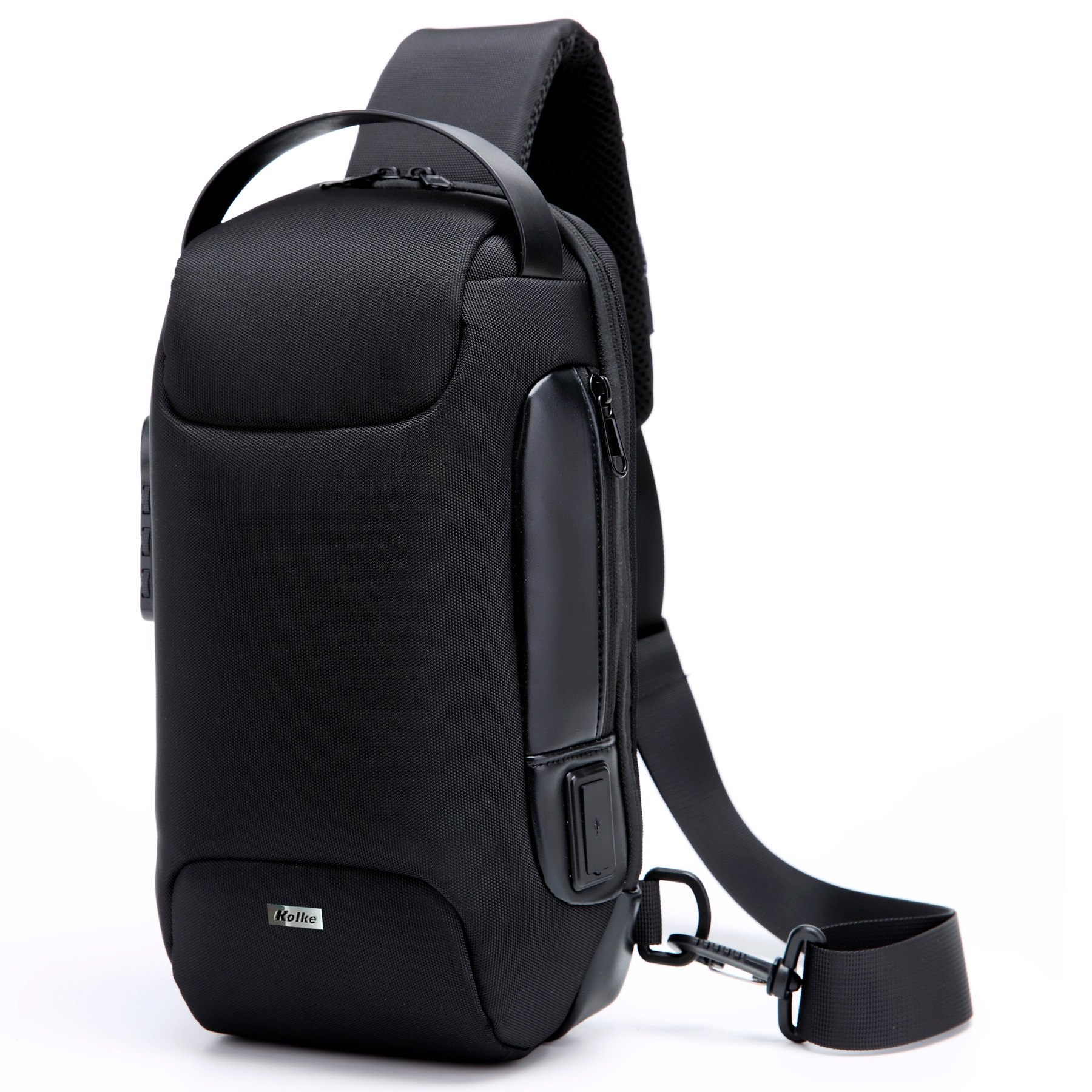MOCHILA BANDOLERA KOLKE BOLSO CRUZADO IMPERMEABLE CANDADO - 3