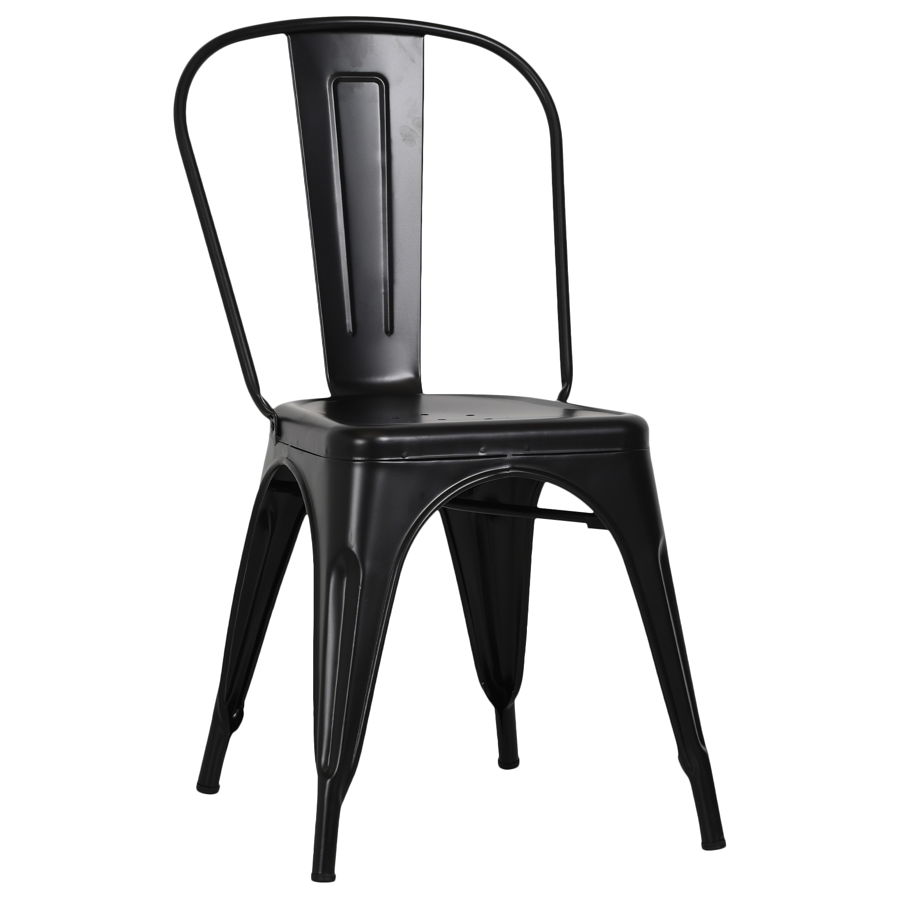 SET DE 4 SILLAS DE METAL DISEÑO TOLIX EMPOLI NEGRA - 2