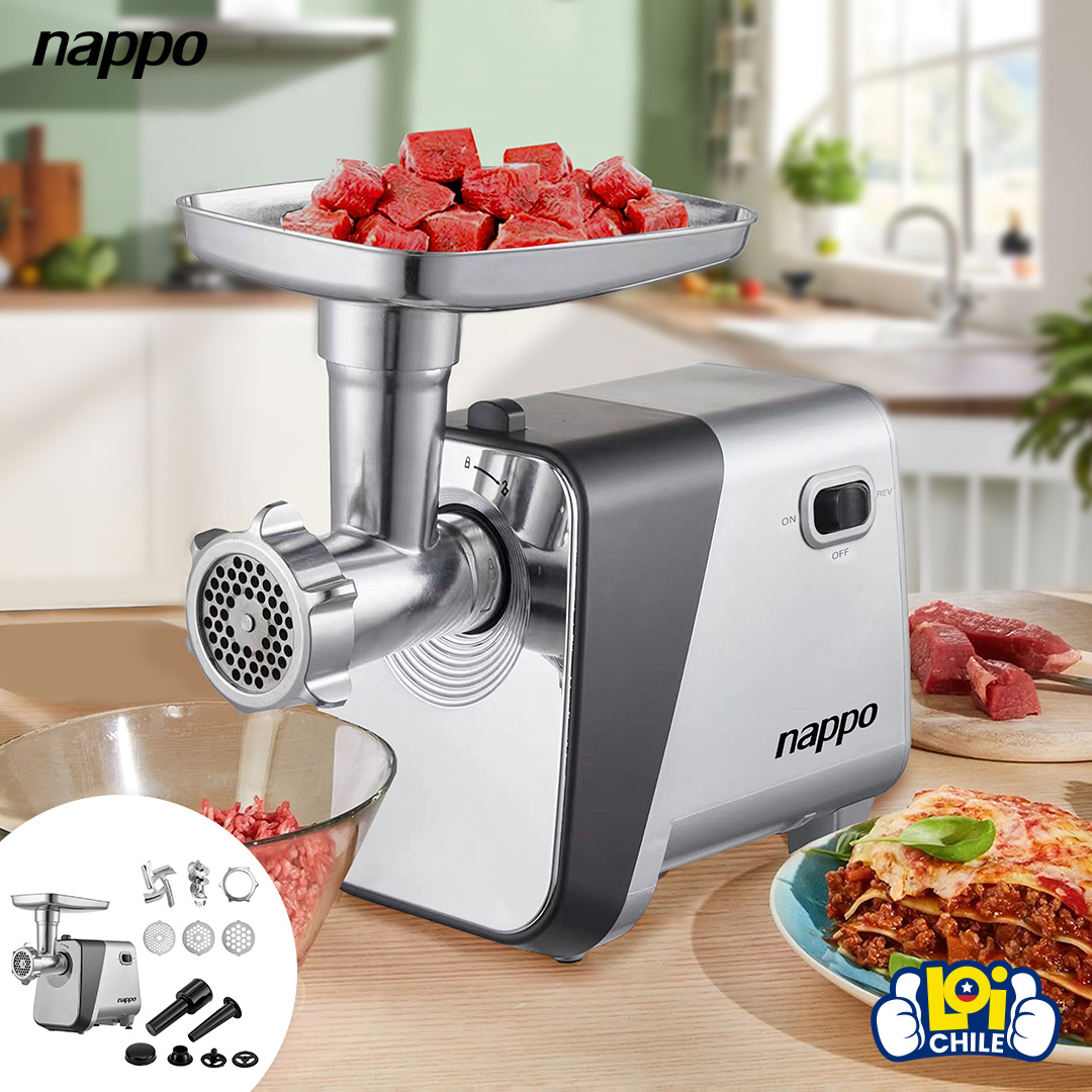 MOLEDORA PICADORA DE CARNE NAPPO 1400W 2KG/MIN + ACCESORIOSMIN + ACCESORIOS - 9