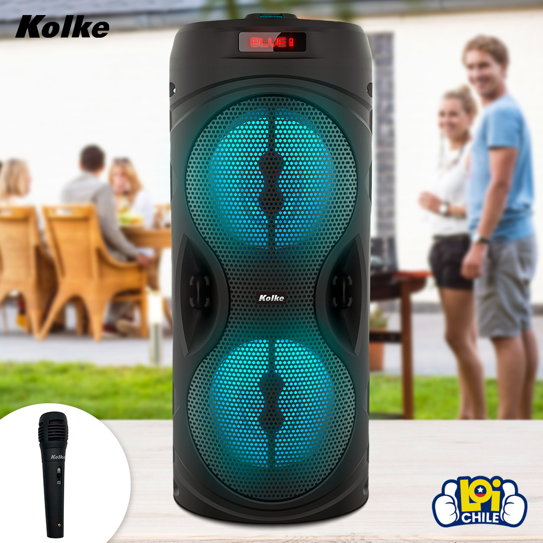 PARLANTE INALÁMBRICO KOLKE ILUX BLUETOOTH 80W RGB MICRÓFONO - 6