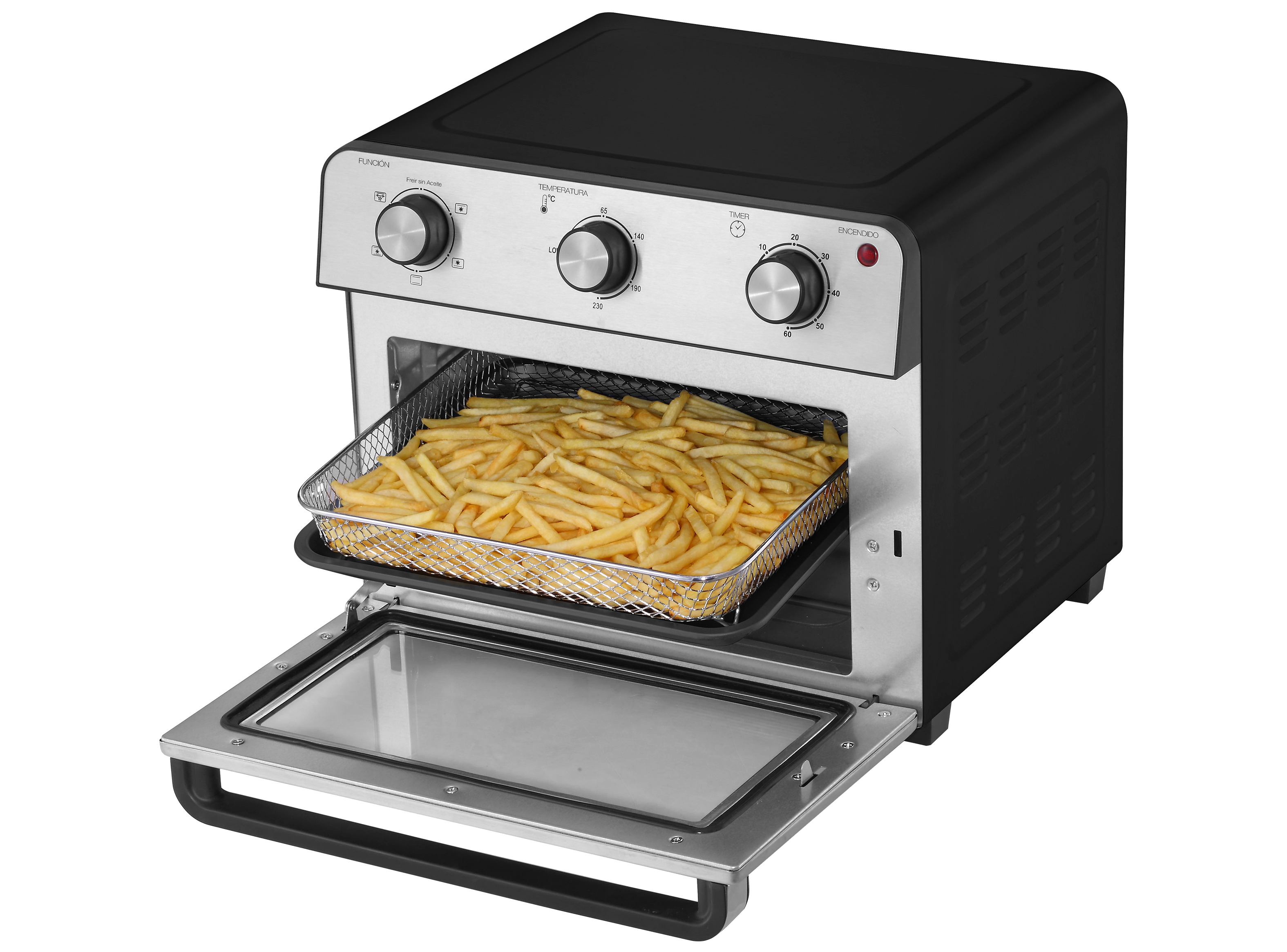 HORNO FREIDORA NAPPO 22L SIN ACEITE 1500W GRILL + ACCESORIOS - 2
