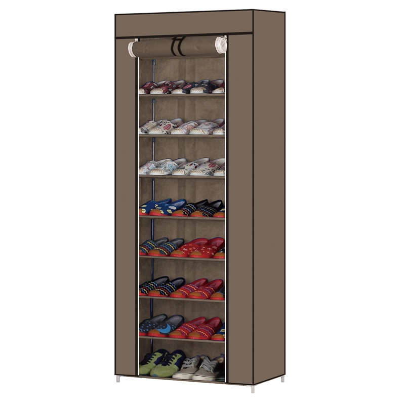 ORGANIZADOR ZAPATERA DECOTEAM 8 PISOS CALIDAD SUPERIOR CAFE - 1