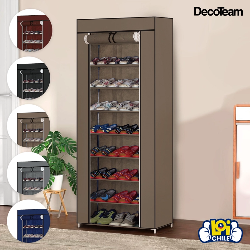 ORGANIZADOR ZAPATERA DECOTEAM 8 PISOS CALIDAD SUPERIOR CAFE - 9