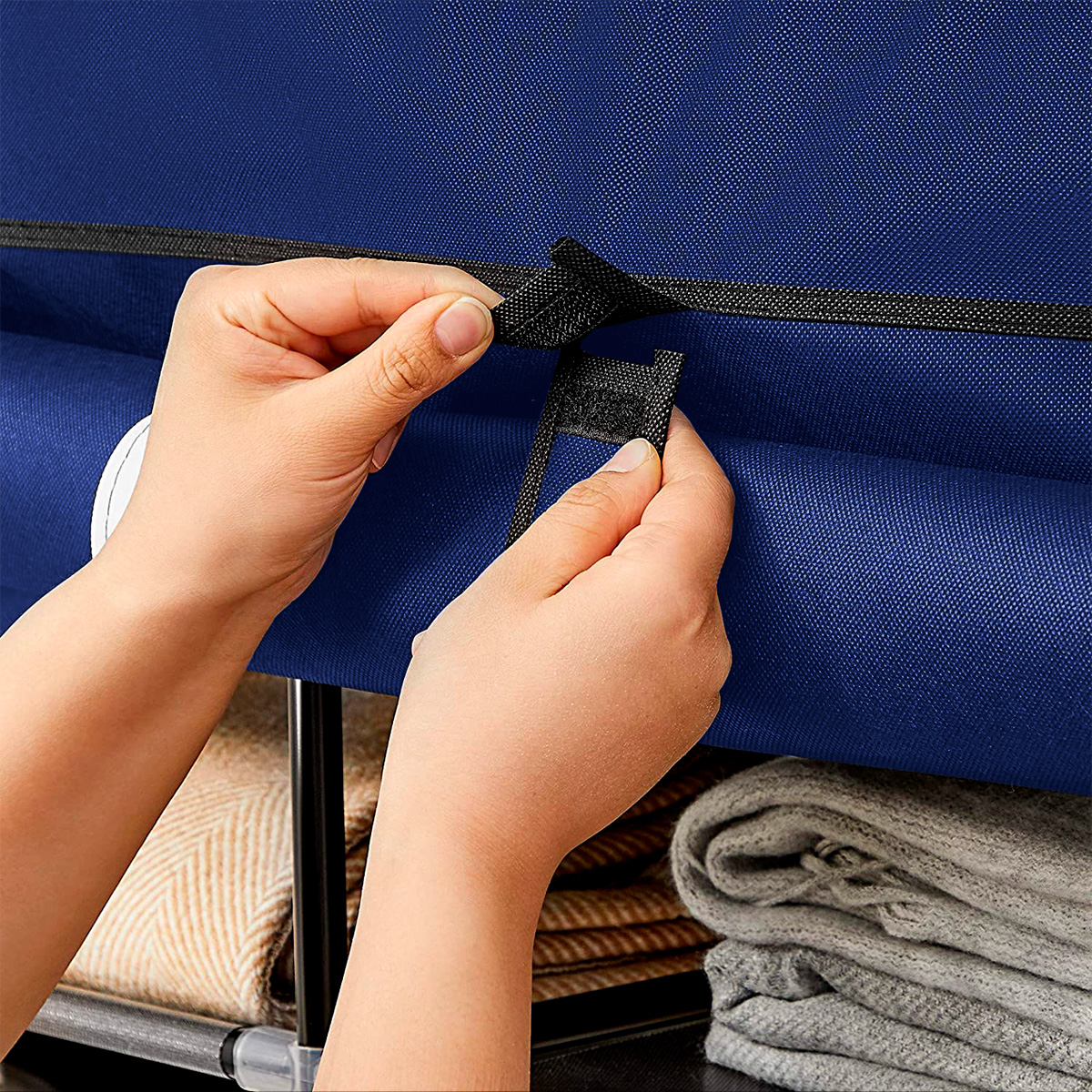 ORGANIZADOR ZAPATERA DECOTEAM 8 PISOS CALIDAD SUPERIOR AZUL - 6