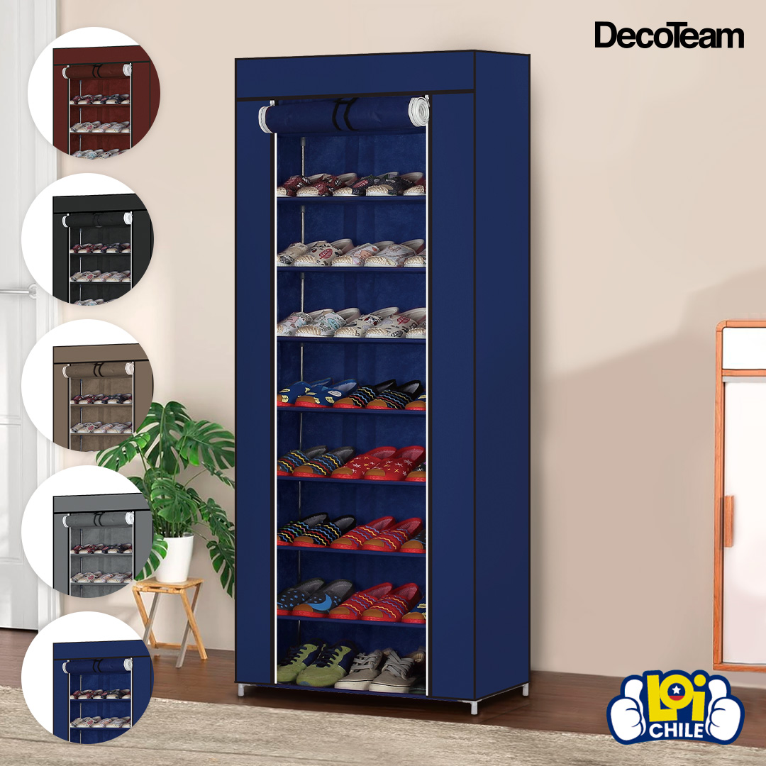 ORGANIZADOR ZAPATERA DECOTEAM 8 PISOS CALIDAD SUPERIOR AZUL - 9