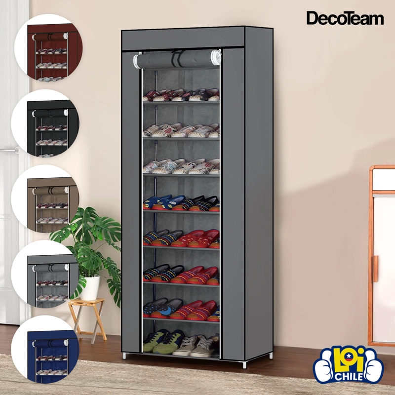 ORGANIZADOR ZAPATERA DECOTEAM 8 PISOS CALIDAD SUPERIOR GRIS - 9