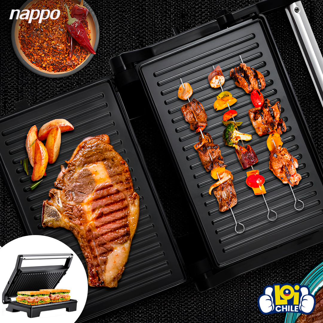 SANDWICHERA GRILL DOBLE NAPPO PANINI PARILLA 1000W - 4