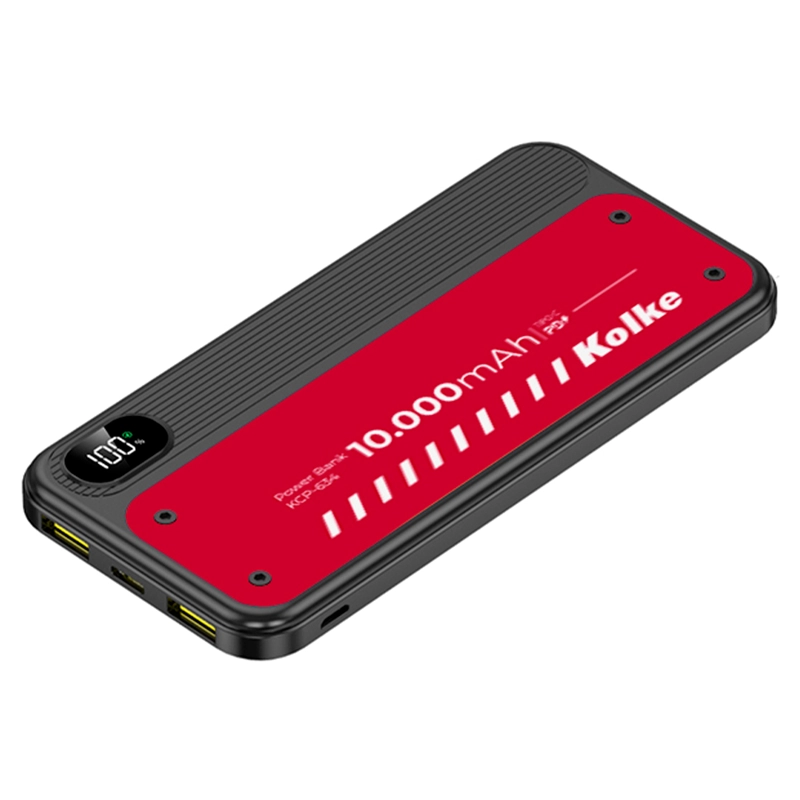 BATERIA EXTERNA POWER BANK KOLKE 10000MAH CARGA RAPIDA NEGRO - 2