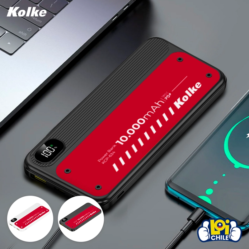 BATERIA EXTERNA POWER BANK KOLKE 10000MAH CARGA RAPIDA NEGRO - 3