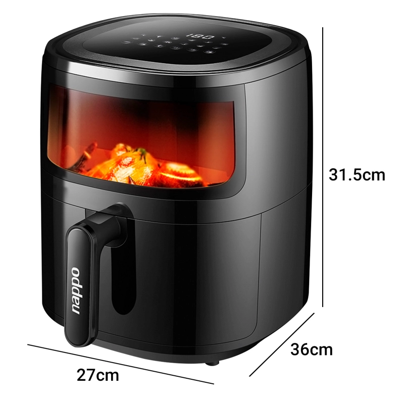 FREIDORA DE AIRE DIGITAL NAPPO 5.7 LITROS CON VISOR 1500W - 3
