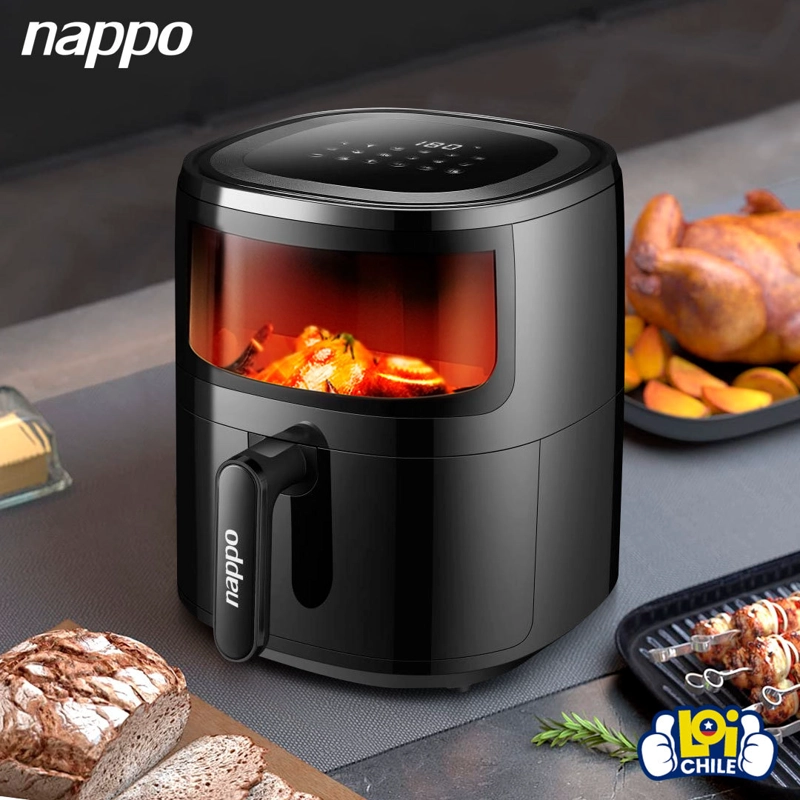FREIDORA DE AIRE DIGITAL NAPPO 5.7 LITROS CON VISOR 1500W - 5