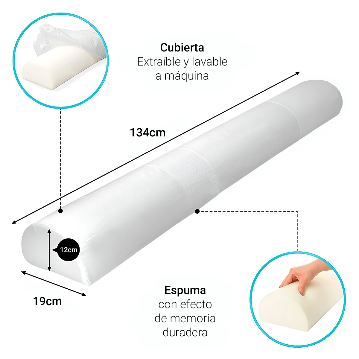 BARRERA SEGURIDAD DECOTEAM ANTICAÍDAS NIÑOS LAVABLE BLANCO - 2