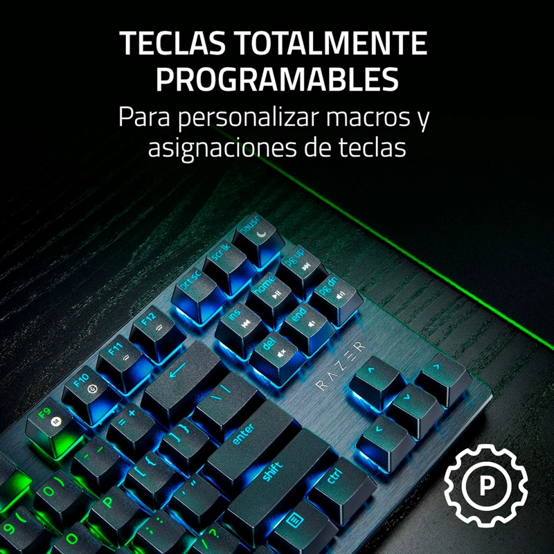 TECLADO GAMER WINDOWS RAZER HUNTSMAN V3 X TKL PURPLE SWITCH ESPAÑOL - 7