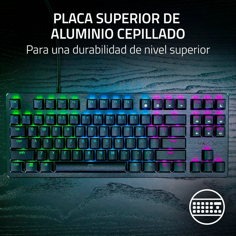 TECLADO GAMER WINDOWS RAZER HUNTSMAN V3 X TKL PURPLE SWITCH ESPAÑOL - 8