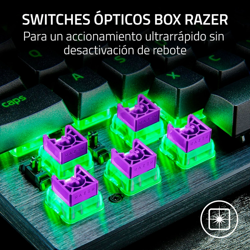 TECLADO GAMER WINDOWS RAZER HUNTSMAN V3 X TKL PURPLE SWITCH ESPAÑOL - 9