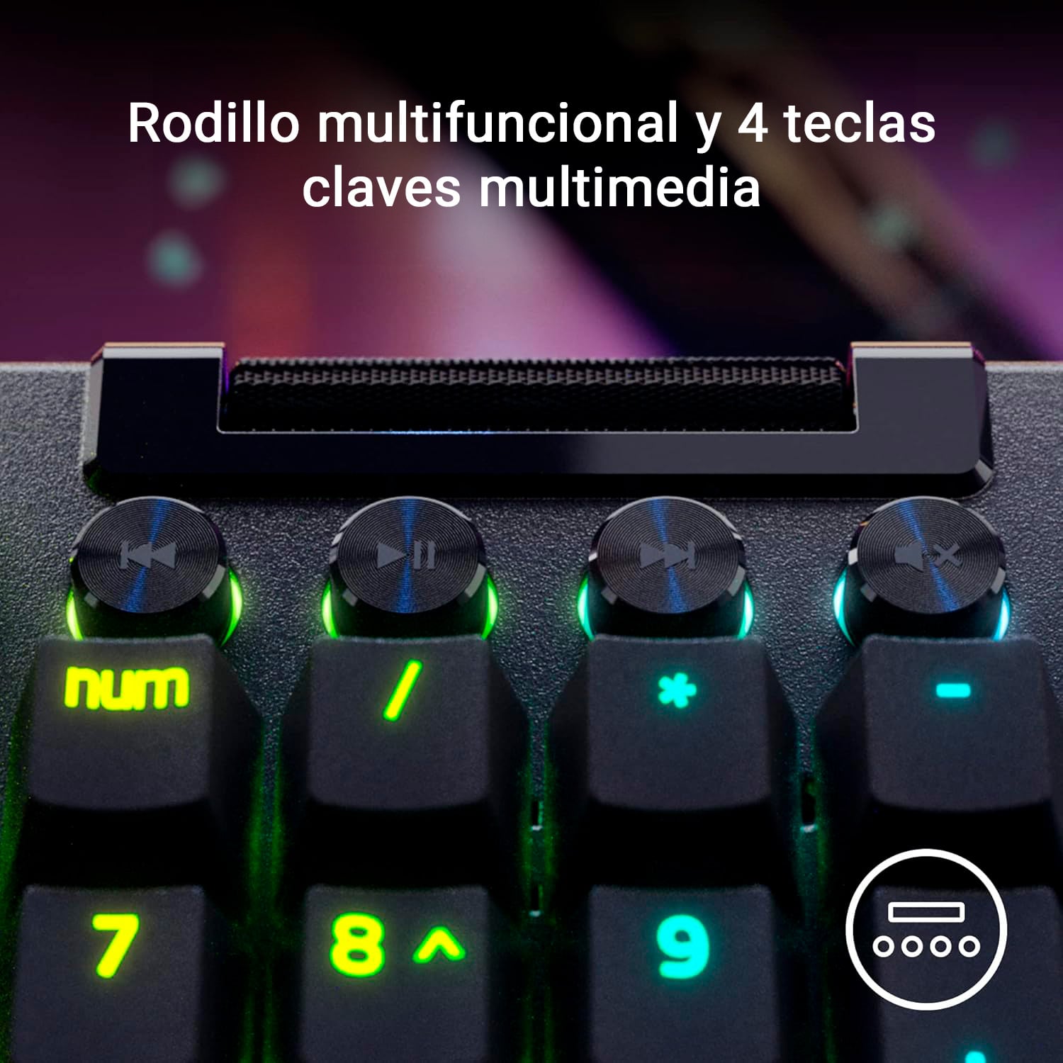 TECLADO GAMER RAZER BLACKWIDOW V4 PRO YELLOW SWITCH - 5