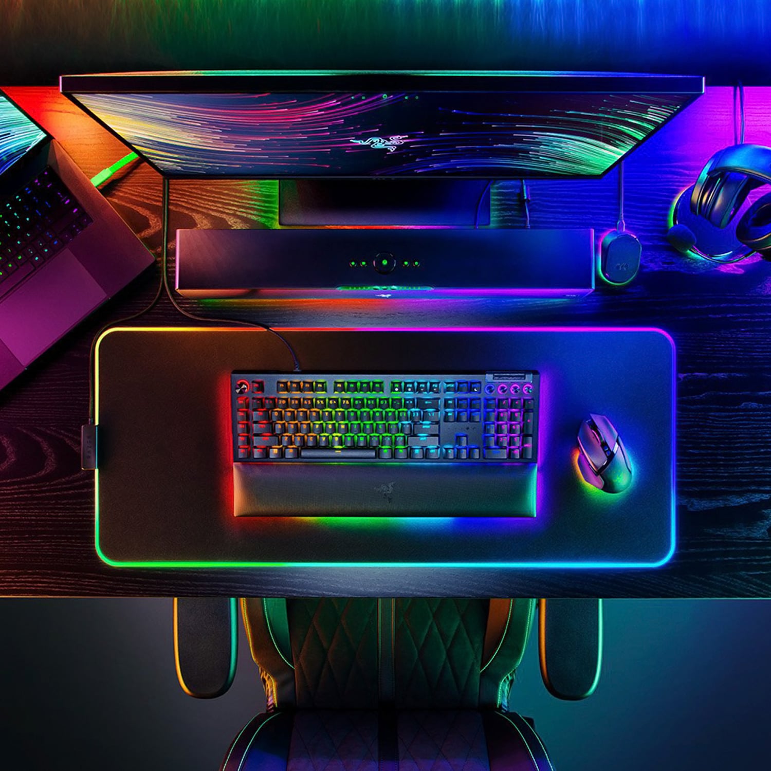 TECLADO GAMER RAZER BLACKWIDOW V4 PRO YELLOW SWITCH - 8