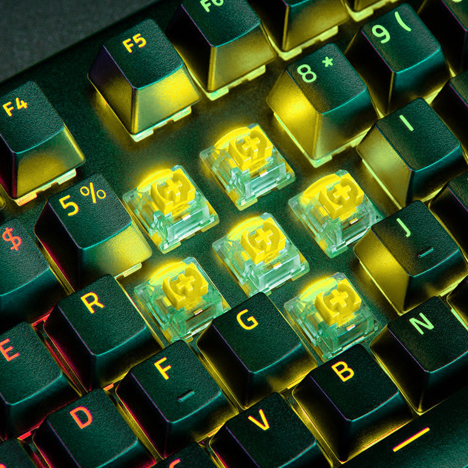 TECLADO GAMER RAZER BLACKWIDOW V4 PRO YELLOW SWITCH - 9