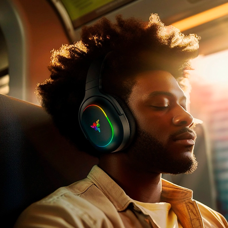AUDIFONOS GAMER RAZER BARRACUDA X CHROMA BLACK - 8