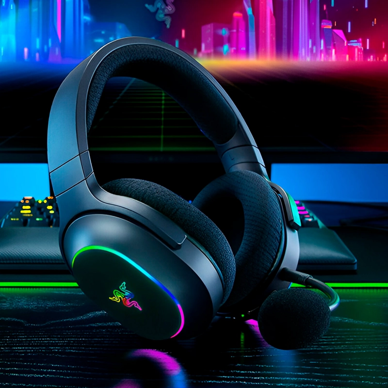 AUDIFONOS GAMER RAZER BARRACUDA X CHROMA BLACK - 9