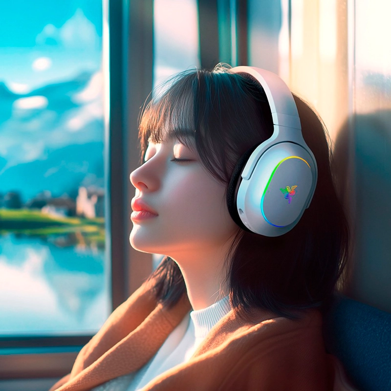 AUDIFONOS GAMER RAZER BARRACUDA X CHROMA WHITE - 8