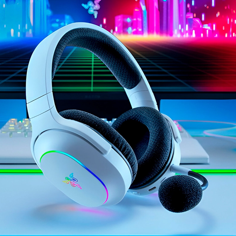 AUDIFONOS GAMER RAZER BARRACUDA X CHROMA WHITE - 9