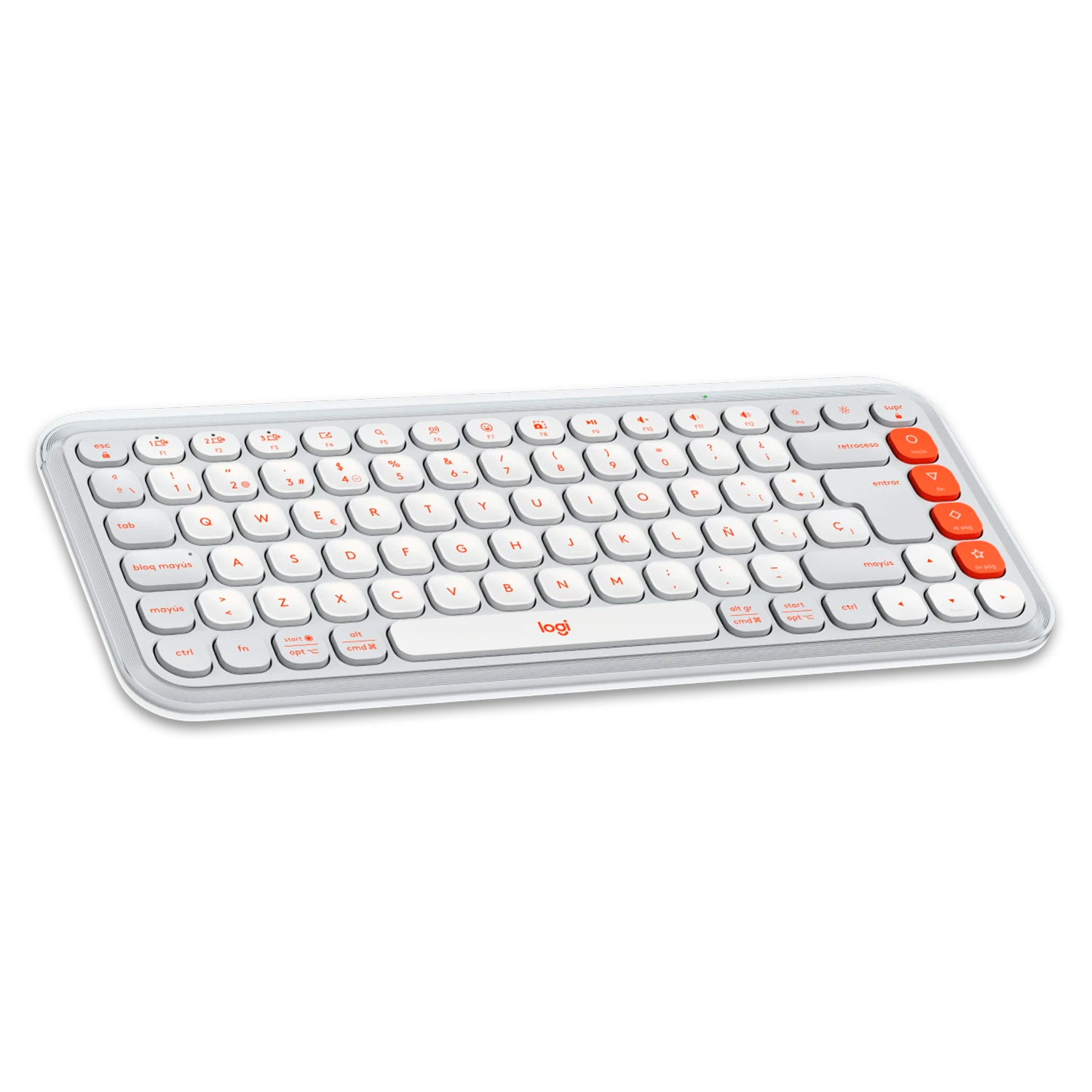 KIT INALÁMBRICO LOGITECH TECLADO Y MOUSE POP ICON BLANCO - 6