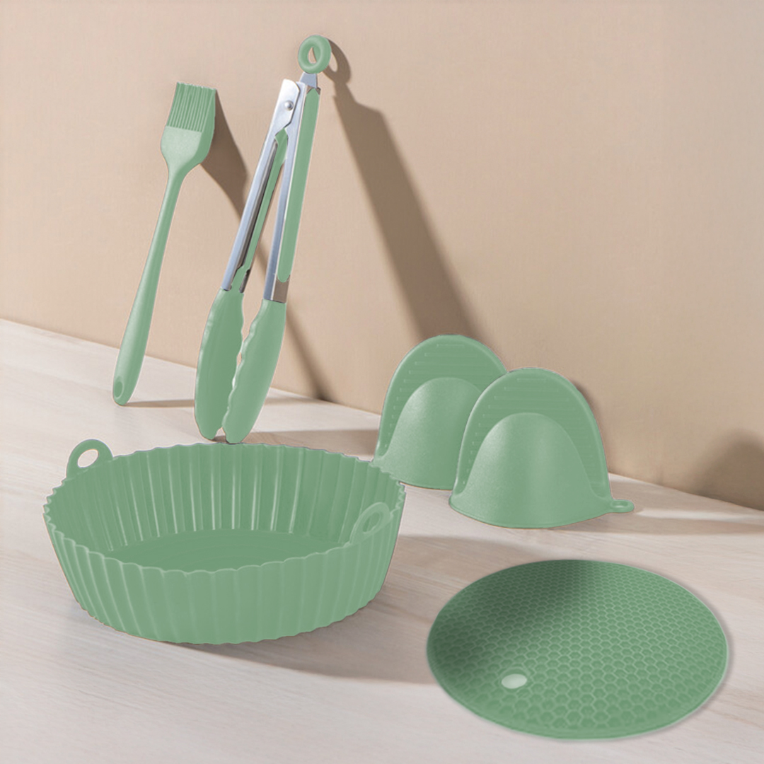 SET DE UTENSILIOS PARA FREIDORAS DE AIRE 6 PIEZAS REDONDO - MENTA - 8