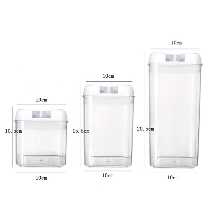 SET DE 6 RECIPIENTES HERME TICOS CROIX APILABLES + ETIQUETAS - NEGRO - 3