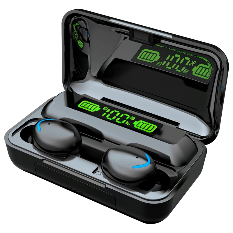AUDIFONOS TWS KOLKE INALAMBRICOS CONTROL TOUCH DISPLAY LED - NEGRO