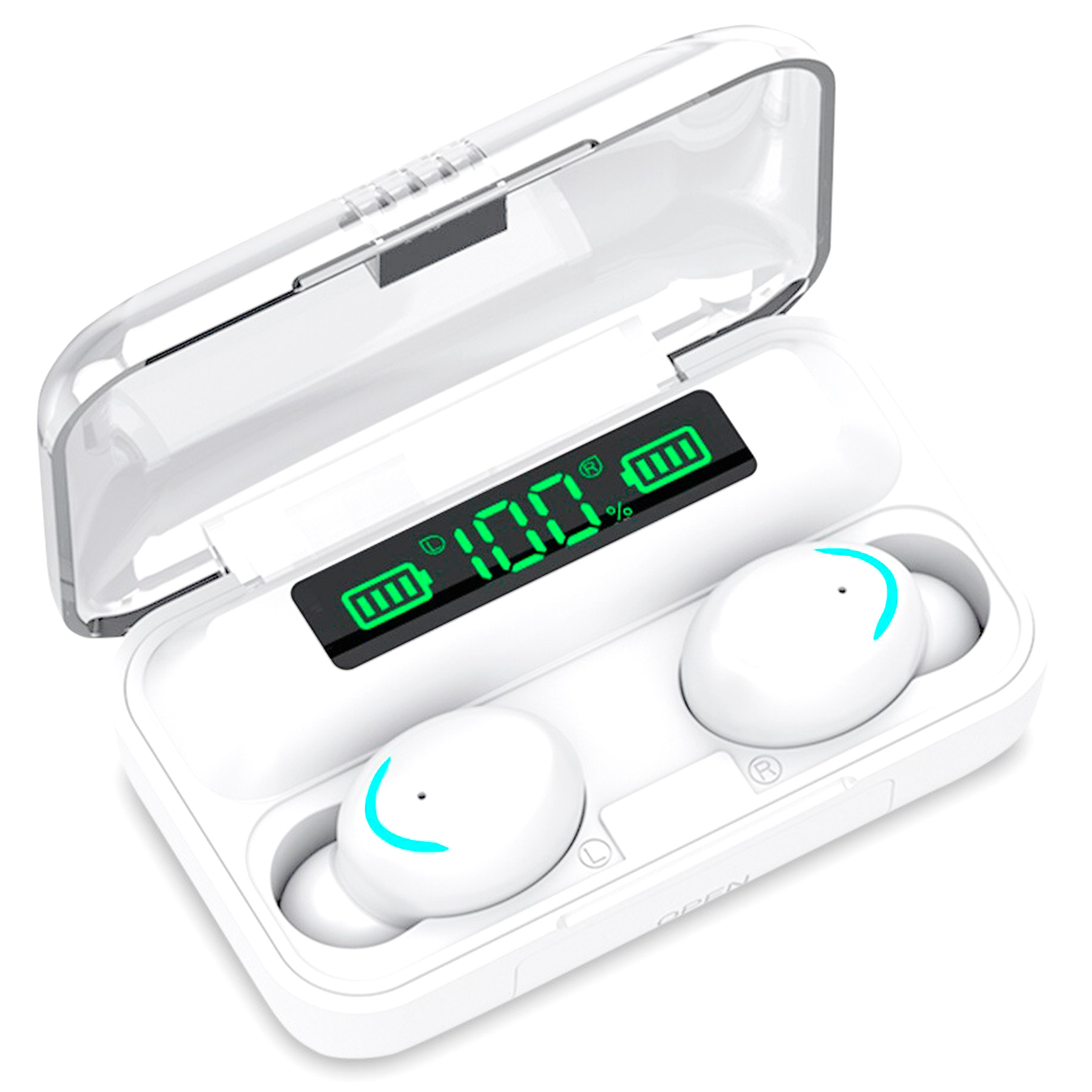 AUDÍFONOS TWS KOLKE INALÁMBRICOS CONTROL TOUCH DISPLAY LED - NEGRO - 2