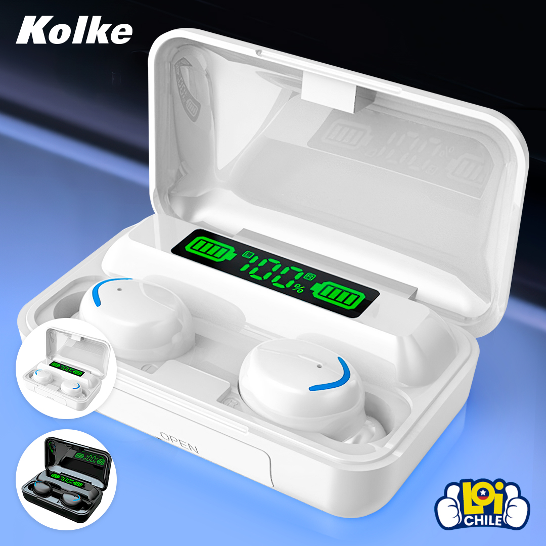 AUDÍFONOS TWS KOLKE INALÁMBRICOS CONTROL TOUCH DISPLAY LED - NEGRO - 3